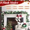 Lighted Garland Indoor for Stairs, Fireplace, 50 Lights Green Garland, Pine Cones & Red Berries & Pine Needle